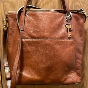Fossil leather handbag